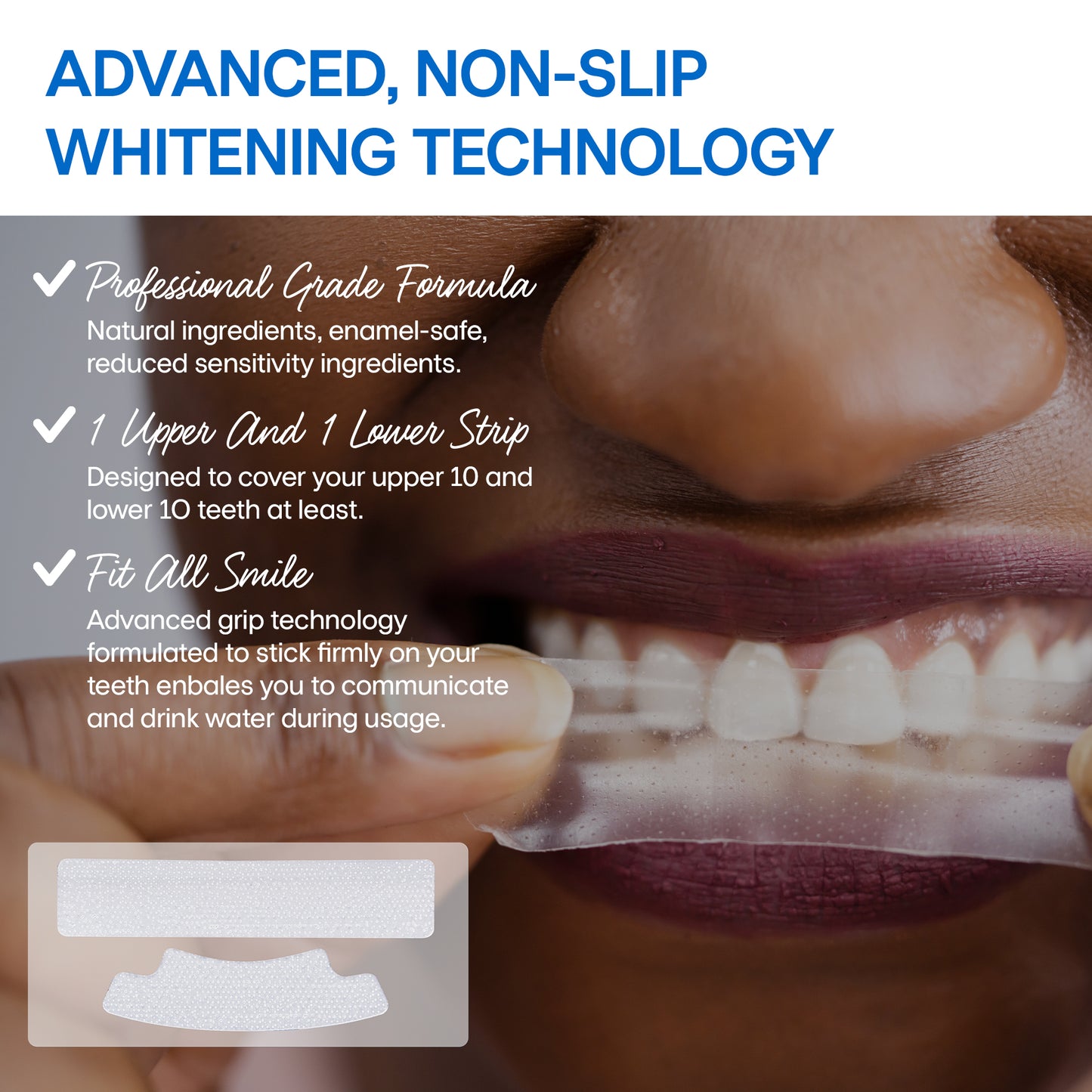 Teeth Whitening & Bright Strips, 32 White Strips Teeth Whitening Kit, Non-Sensitive 16 Sets Teeth Whitener for Tooth Whitening, Helps to Remove Smoking Coffee Soda Wine Stain, Up to 10 Shades Whiter